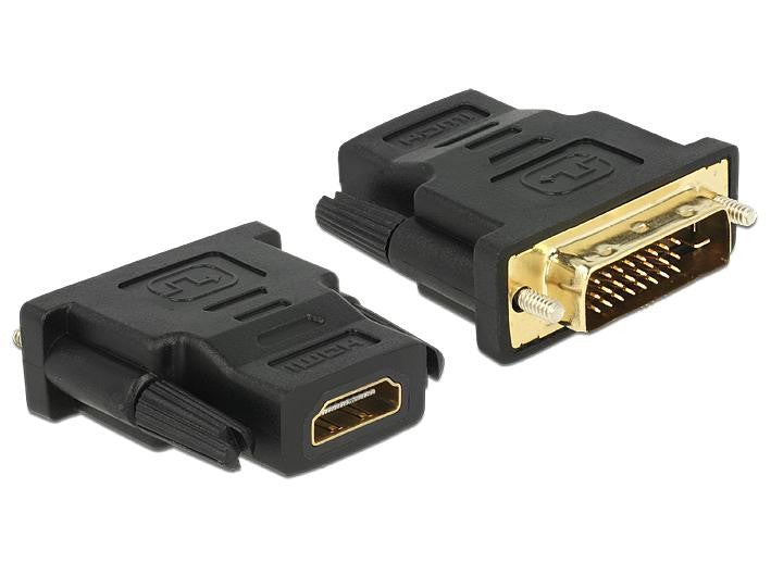 Adaptador DVI 24+1 pin macho para HDMI fêmea Delock